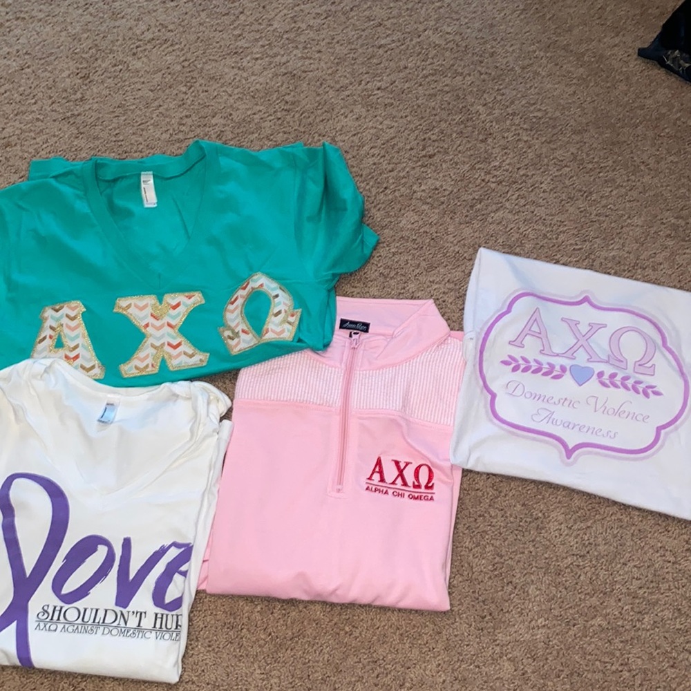 Bundle of Alpha Chi Omega Sorority Shirts